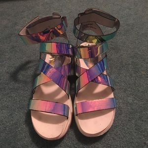 holographic sandals target